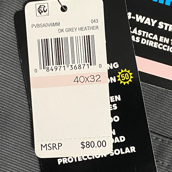 PGA Tour Men's 40"x32" Pants Dark Gray Heather Easy Care 4-Way Stretch NEW - Picture 9 of 12